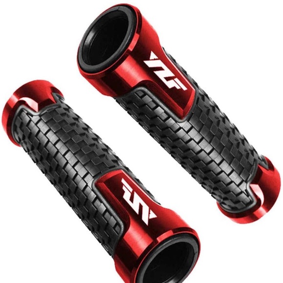 Motorcycle Non Slip Handlebar Grips 7/8" 22mm Rubber Handle Grips - Picture 4 of 9